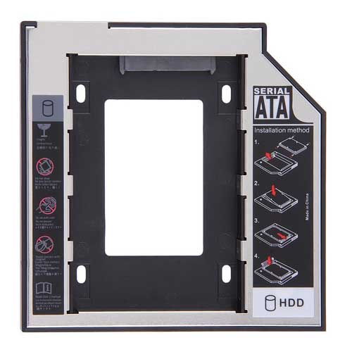 Θήκη πλαίσιο για HDD SSD 2.5 ιντσών δίσκους 9.5mm στη θέση του CD DVD Sata Slimline 12.5cm Θήκη πλαίσιο για HDD SSD 2.5 ιντσών δίσκους 9.5mm στη θέση του CD DVD Sata Slimline 12.5cm