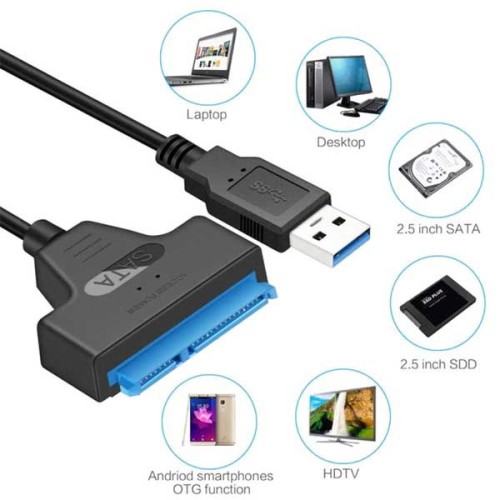 Καλώδιο SATA III 22pin σε USB 3.0 για σύνδεση SSD HDD δίσκων 2.5 ιντσών Καλώδιο SATA III 22pin σε USB 3.0 για σύνδεση SSD HDD δίσκων 2.5 ιντσών