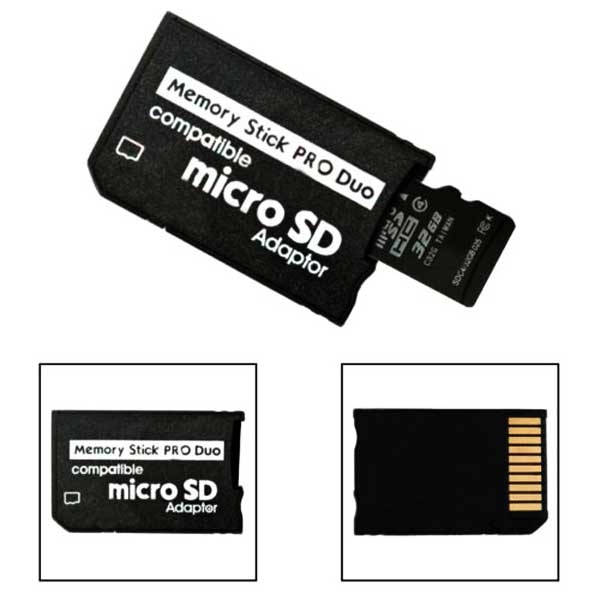 Μετατροπέας κάρτας μνήμης Micro SD και SDHC σε Memory Stick Pro Duo adapter για PSP