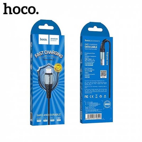 Hoco Premium USB X38 Lightning Fast Charging Data Cable Μαύρο 1m για iPhone Hoco Premium USB X38 Lightning Fast Charging Data Cable Μαύρο 1m για iPhone