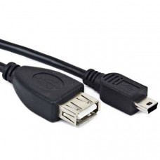 Καλώδιο OTG USB Α Θηλυκό σε Mini Αρσενικό 15cm Black