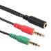 Μετατροπέας ήχου από TRRS handsfree 3.5mm θηλυκό σε 2x TRS headset αρσενικά βύσματα