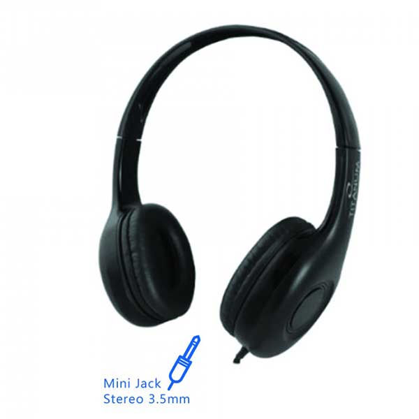 Ακουστικά με μικρόφωνο handsfree Esperanza Titanum Liwa TH114 μαύρο 4pin