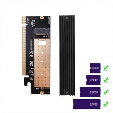 Κάρτα Επέκτασης PCI-e x16 σε M.2 M-Key για δίσκους SSD NVMe με ψύκτρα
