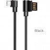 Hoco Premium Micro USB Angle (90°) σε USB-A αρσενικό Μαύρο Κόκκινο 1.2m (U37)