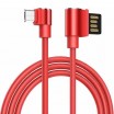 Hoco Premium Micro USB Angle (90°) σε USB-A αρσενικό Μαύρο Κόκκινο 1.2m (U37)