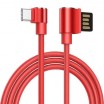 Hoco Premium USB Angle (90°) Cable USB-C σε USB-A αρσενικό Μαύρο Κόκκινο 1.2m (U37)