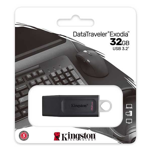 Kingston USB Flash Drive Data Traveller Exodia 32GB USB 3.2 Black
