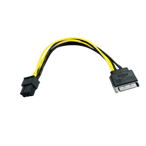 Καλώδιο SATA 15pin αρσενικό σε 6pin αρσενικό τροφοδοσίας για vga κάρτα γραφικών pci-e Καλώδιο SATA 15pin αρσενικό σε 6pin αρσενικό τροφοδοσίας για vga κάρτα γραφικών pci-e