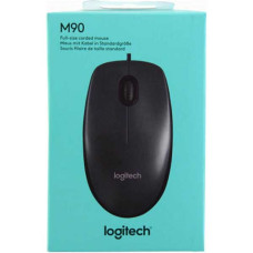 Logitech M90 Ενσύρματο Ποντίκι Dark Grey USB
