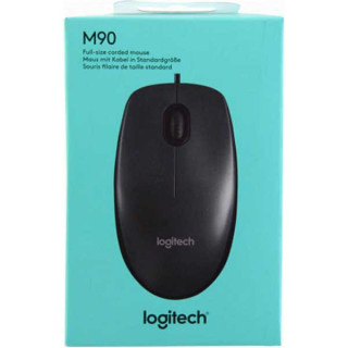Logitech M90 Ενσύρματο Ποντίκι Dark Grey USB