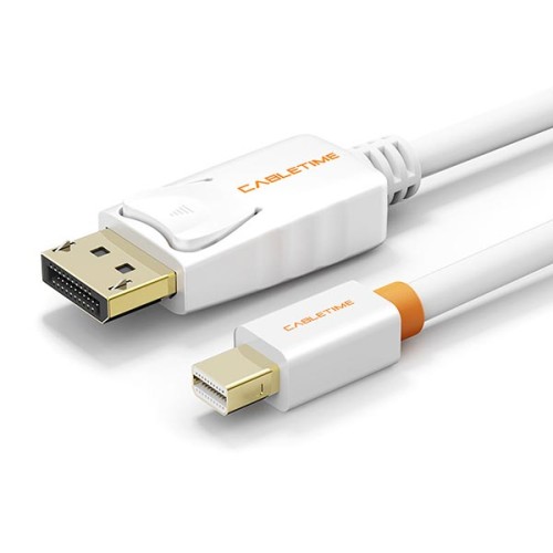 Καλώδιο mini DP Display Port σε Display Port CT-AV588-02G-W1 1m Λευκό Καλώδιο mini DP Display Port σε Display Port CT-AV588-02G-W1 1m Λευκό