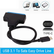 Καλώδιο SATA III 22pin σε USB-C για σύνδεση SSD HDD δίσκων 2.5 ιντσών
