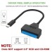 Καλώδιο SATA III 22pin σε USB-C για σύνδεση SSD HDD δίσκων 2.5 ιντσών Καλώδιο SATA III 22pin σε USB-C για σύνδεση SSD HDD δίσκων 2.5 ιντσών