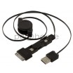 Καλώδιο 3 σε 1 Retractable USB σε Mini Micro & iPhone 4 4S iPod (φόρτισης και συγχρονισμού)