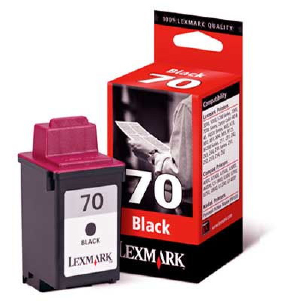 Lexmark 70 Black Ink Catridge 12A1970E Genuine