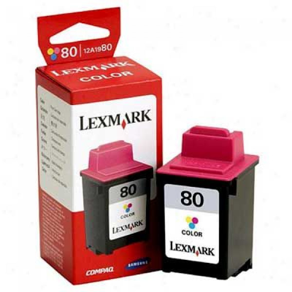 Lexmark 80 Color Ink Catridge 12A1980 Genuine